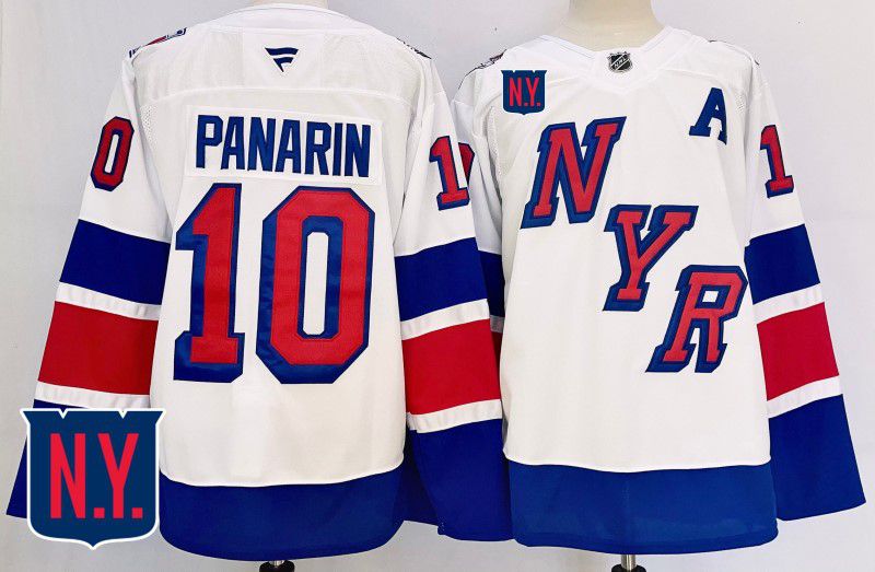 Men New York Rangers #10 Panarin White Fanatics 2025 NHL Jersey style 1